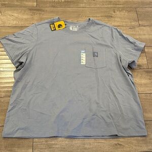 NWT women’s Carhartt XXL pocket t shirt blue